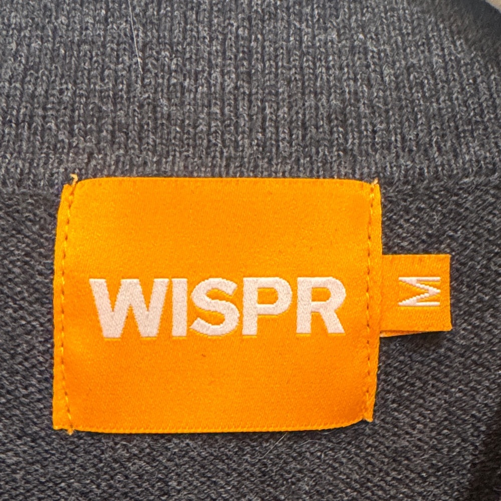 Wispr Medium Button Down Collar Sweater - Gray, O… - image 2